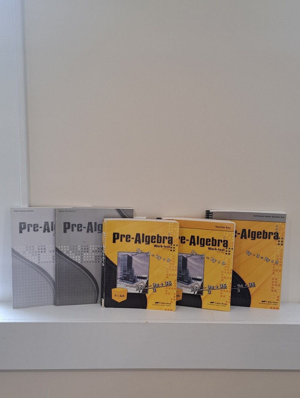 Abeka Pre-Algebra Student And Teacher Homeschool Curriculum.
